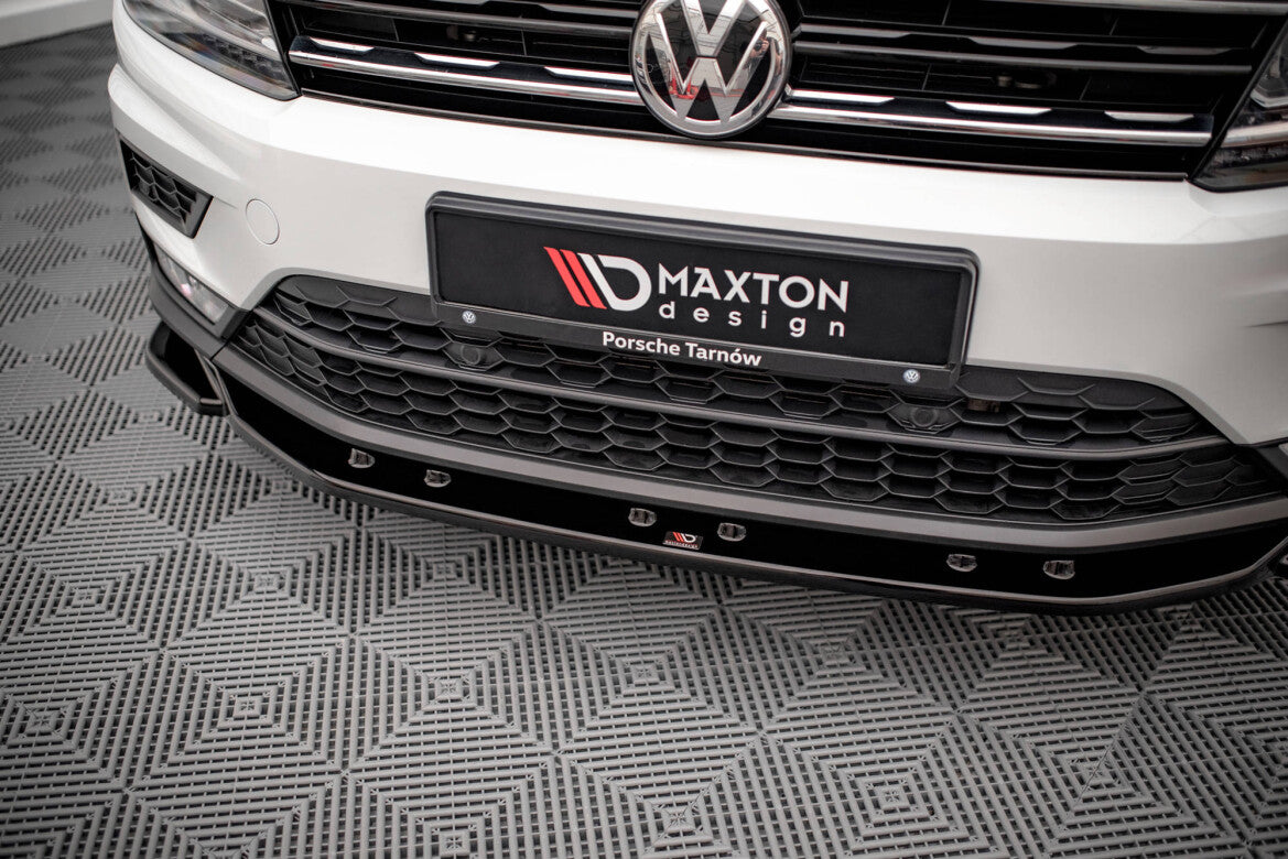 Frontlippe passend für VW Tiguan Mk2 schwarz Hochglanz