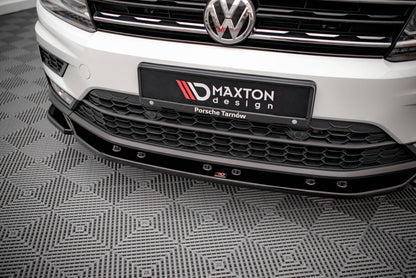Frontlippe passend für VW Tiguan Mk2 schwarz Hochglanz