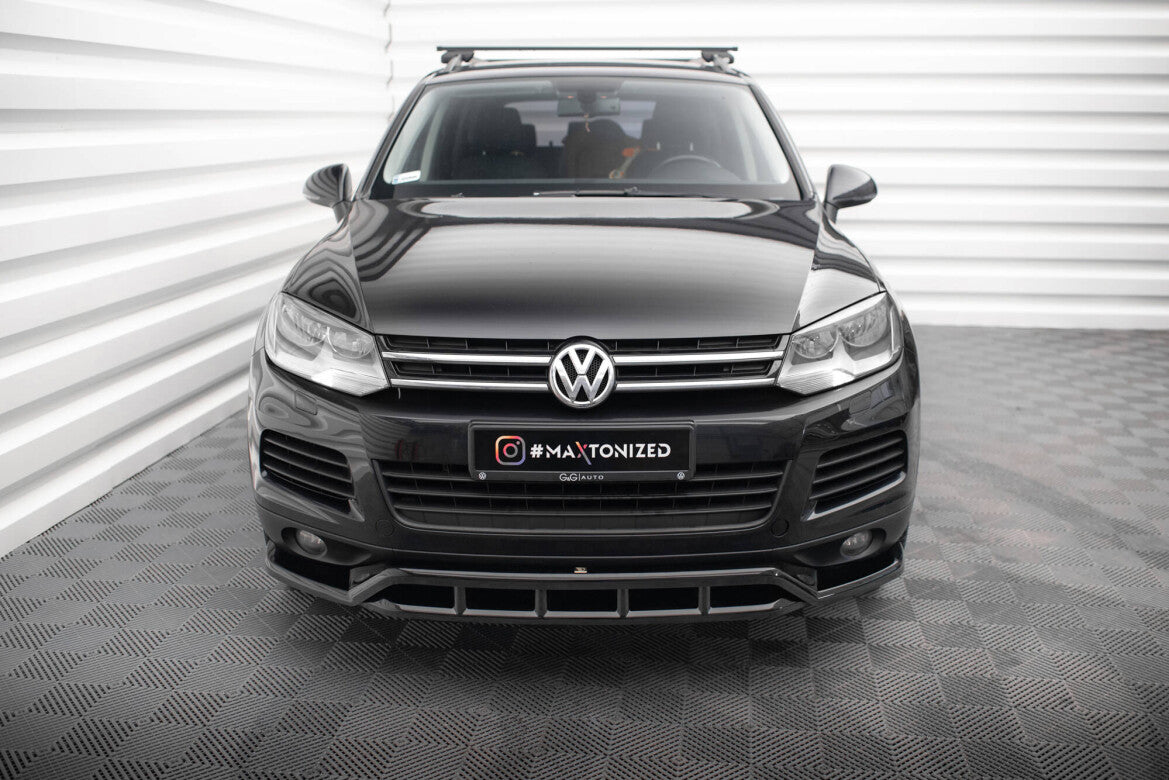 Frontlippe passend für VW Touareg Mk2 schwarz Hochglanz
