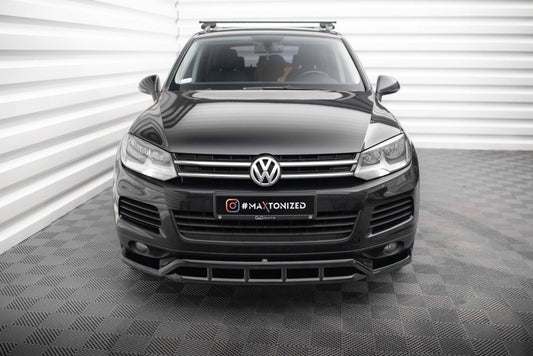 Frontlippe passend für VW Touareg Mk2 schwarz Hochglanz