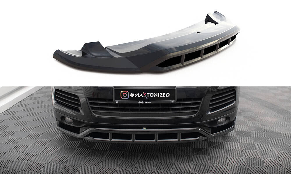 Frontlippe passend für VW Touareg Mk2 schwarz Hochglanz