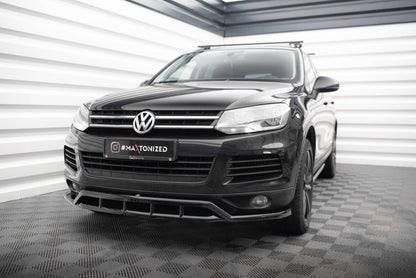 Frontlippe passend für VW Touareg Mk2 schwarz Hochglanz