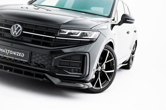 Frontlippe passend für VW Touareg R-Line Mk3 FL schwarz Hochglanz