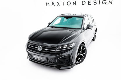 Frontlippe passend für VW Touareg R-Line Mk3 FL schwarz Hochglanz