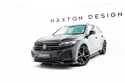 Frontlippe passend für VW Touareg R-Line Mk3 FL schwarz Hochglanz