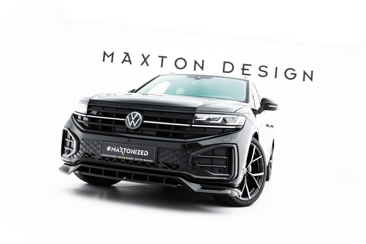 Frontlippe passend für VW Touareg R-Line Mk3 FL schwarz Hochglanz