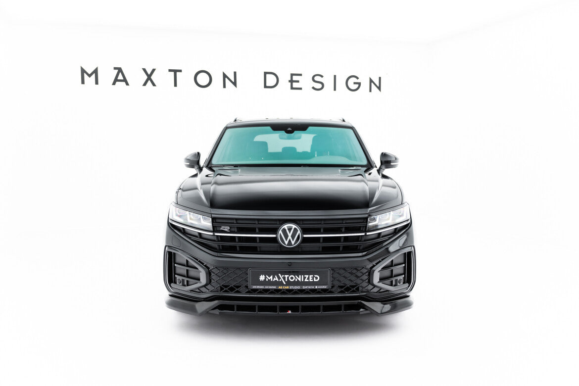 Frontlippe passend für VW Touareg R-Line Mk3 FL schwarz Hochglanz