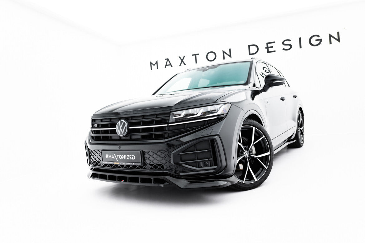 Frontlippe passend für VW Touareg R-Line Mk3 FL schwarz Hochglanz