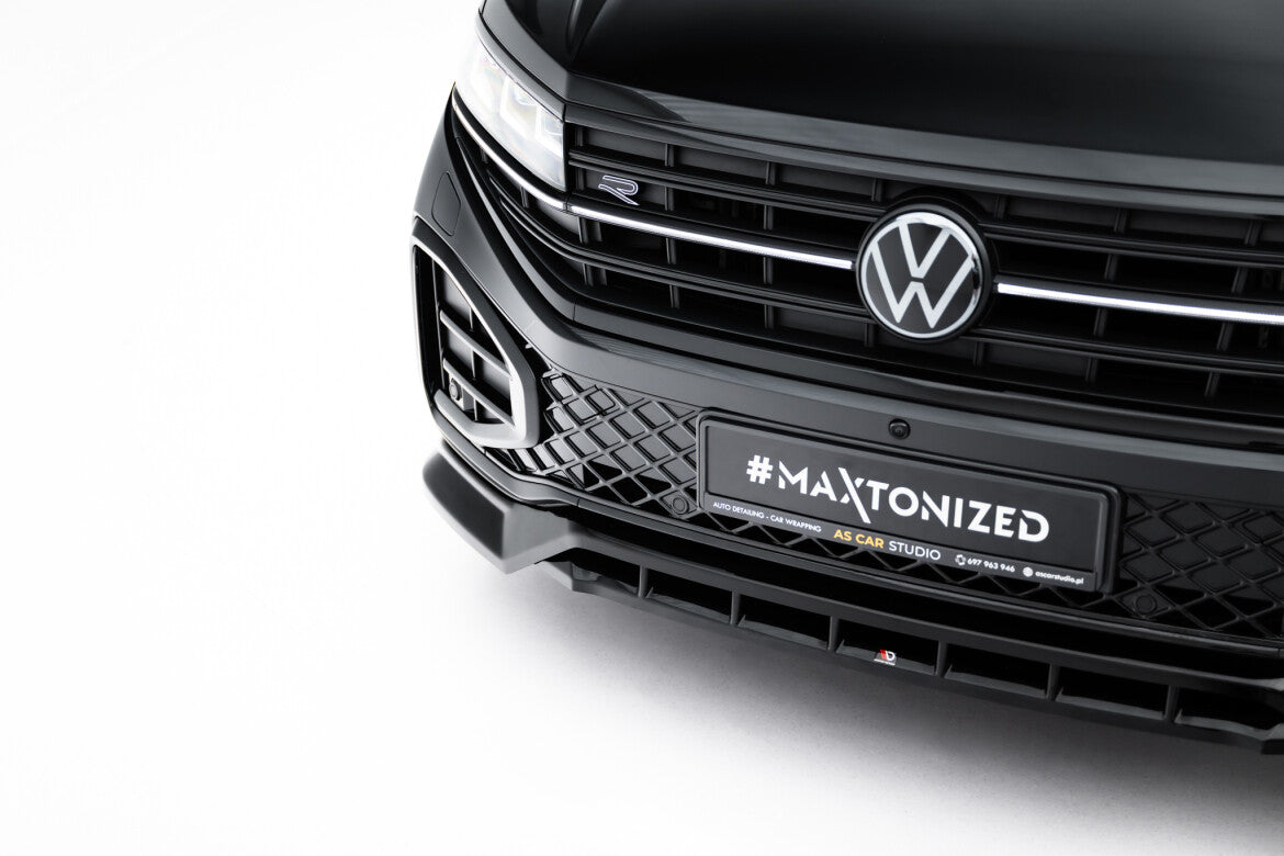 Frontlippe passend für VW Touareg R-Line Mk3 FL schwarz Hochglanz