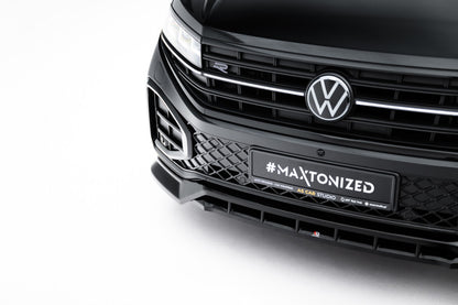 Frontlippe passend für VW Touareg R-Line Mk3 FL schwarz Hochglanz