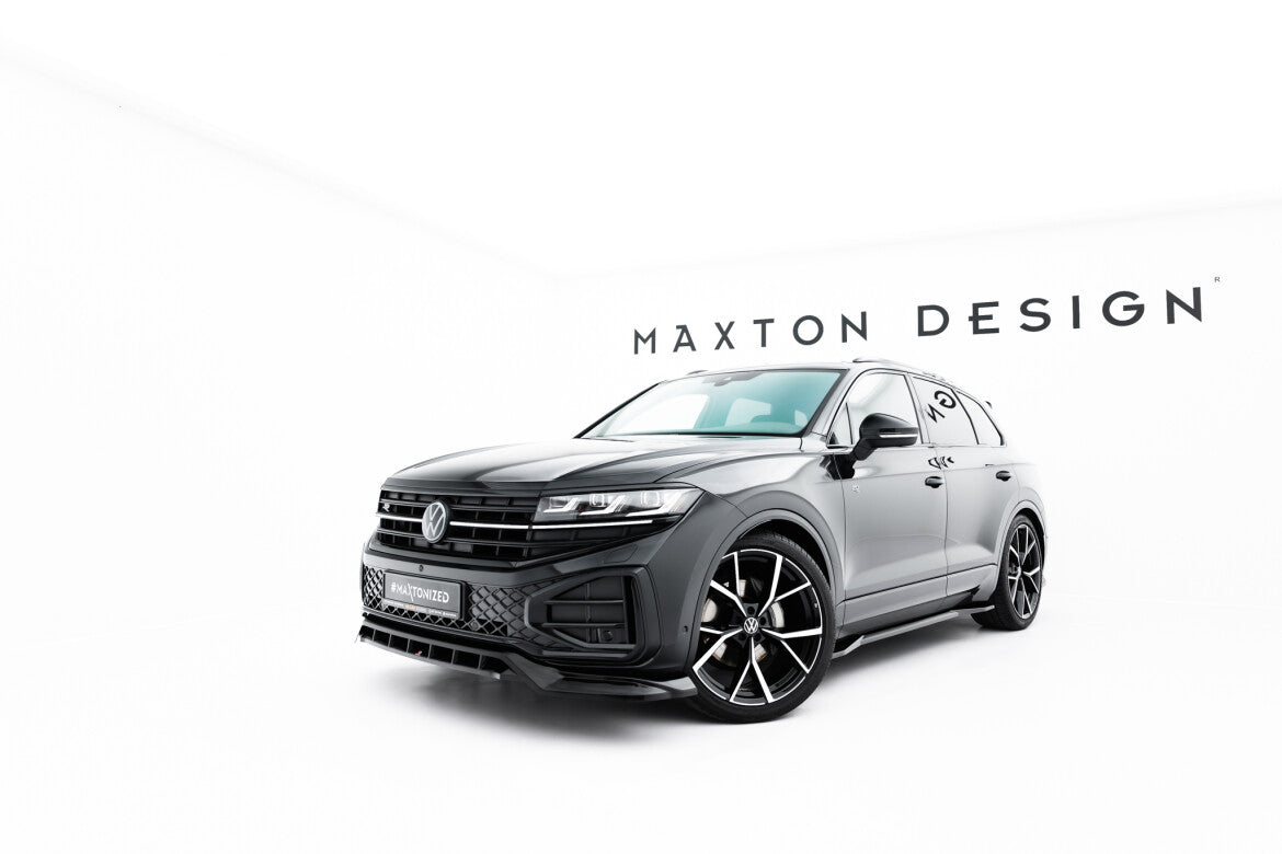 Frontlippe passend für VW Touareg R-Line Mk3 FL schwarz Hochglanz