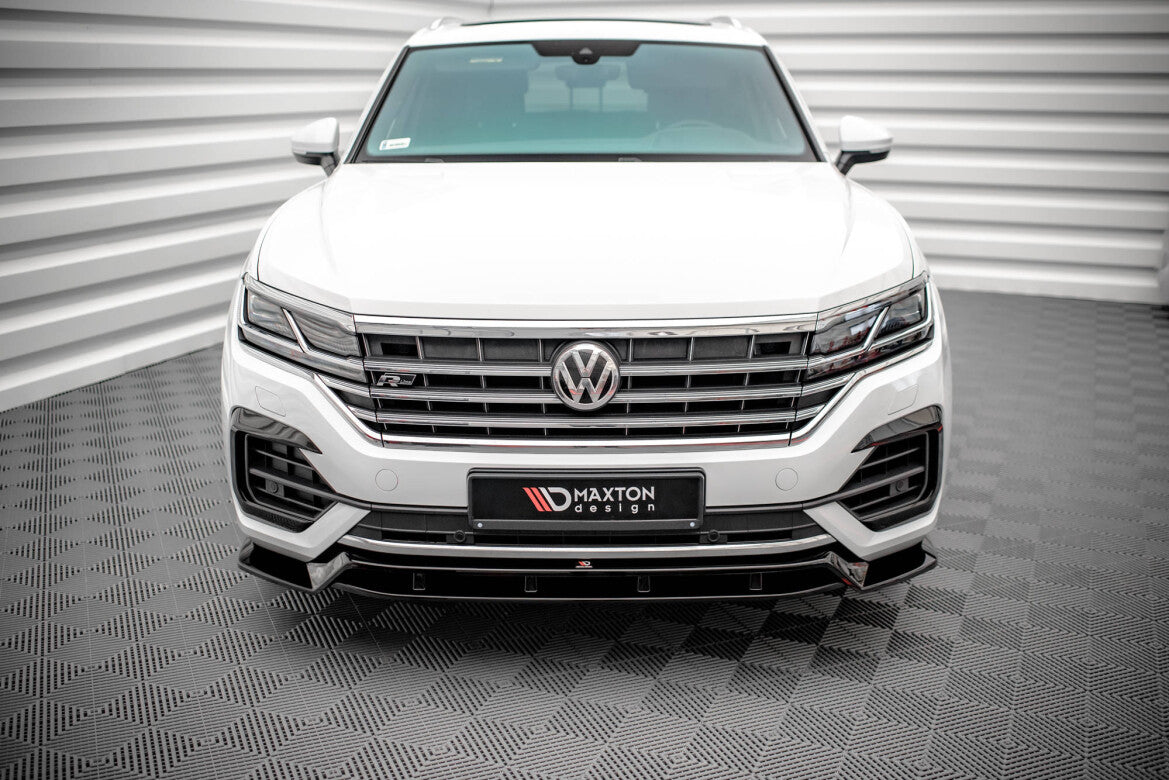 Frontlippe passend für VW Touareg R-Line Mk3 schwarz Hochglanz