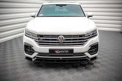 Frontlippe passend für VW Touareg R-Line Mk3 schwarz Hochglanz