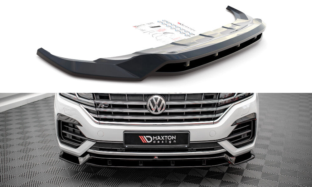 Frontlippe passend für VW Touareg R-Line Mk3 schwarz Hochglanz