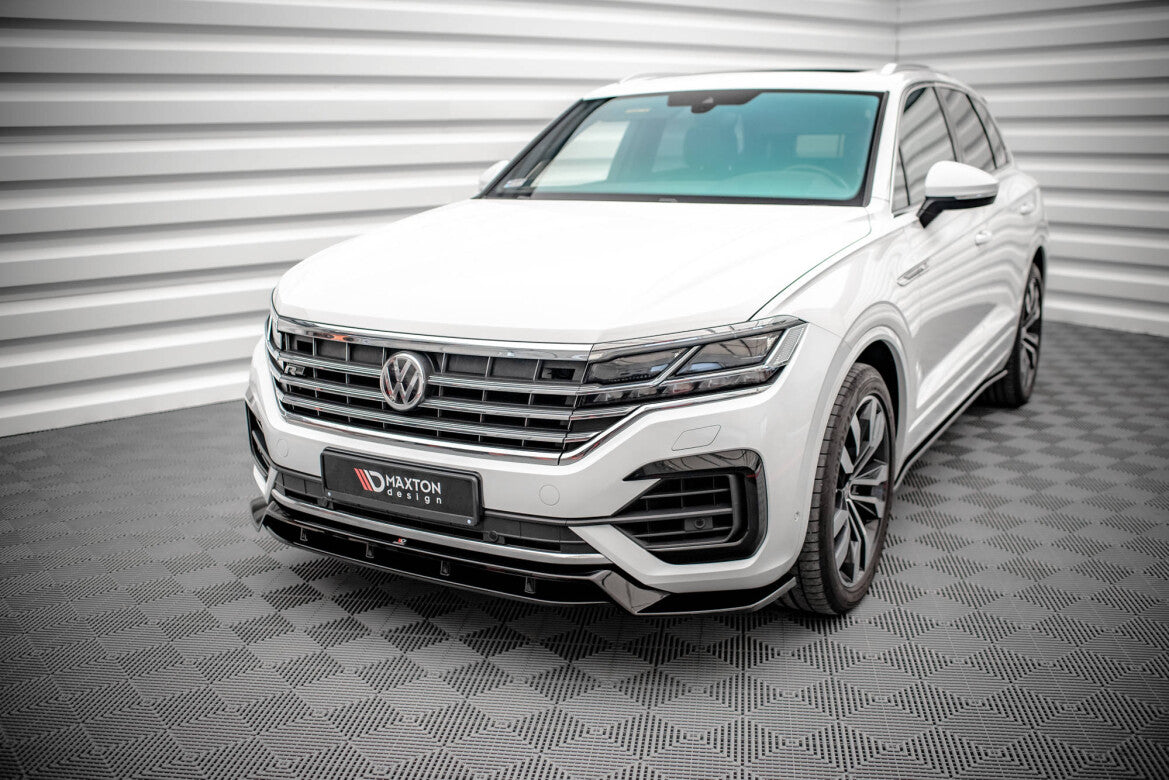 Frontlippe passend für VW Touareg R-Line Mk3 schwarz Hochglanz