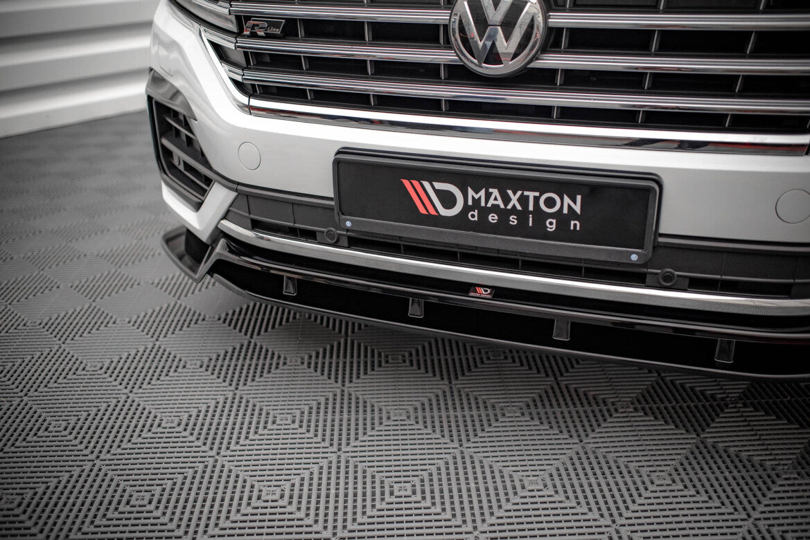 Frontlippe passend für VW Touareg R-Line Mk3 schwarz Hochglanz
