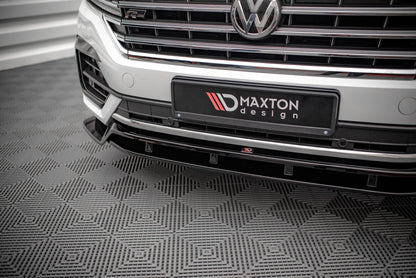 Frontlippe passend für VW Touareg R-Line Mk3 schwarz Hochglanz