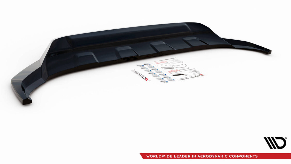 Frontlippe passend für VW Touareg R-Line Mk3 schwarz Hochglanz