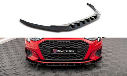 Frontlippe V.1 passend für Audi A3 8Y schwarz Hochglanz