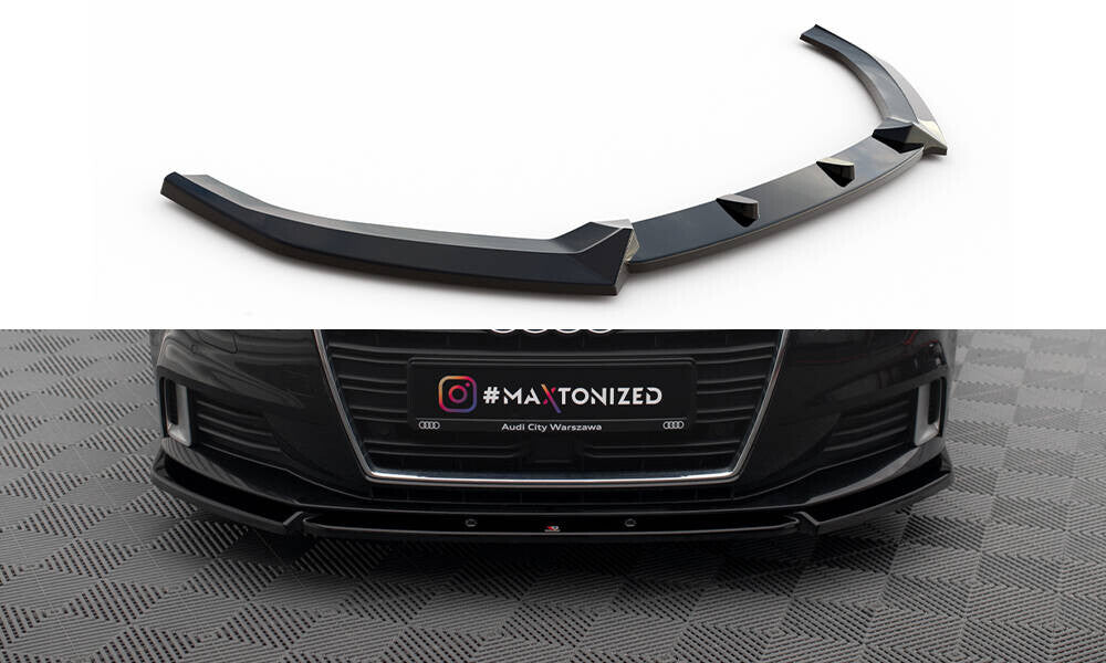 Frontlippe V.1 passend für Audi A3 Sportback 8V FL schwarz Hochglanz