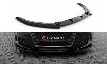 Frontlippe V.1 passend für Audi A3 Sportback 8V FL schwarz Hochglanz