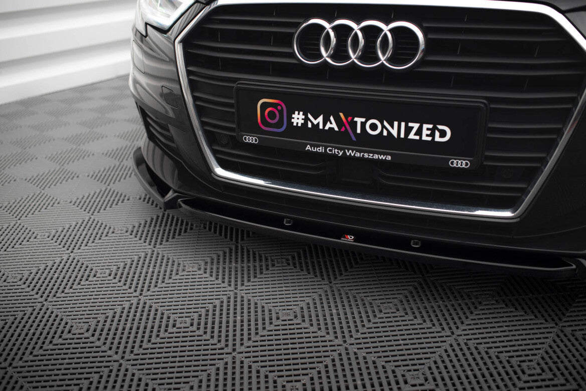 Frontlippe V.1 passend für Audi A3 Sportback 8V FL schwarz Hochglanz