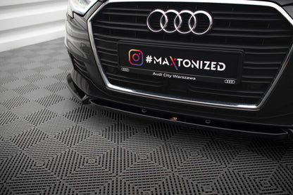 Frontlippe V.1 passend für Audi A3 Sportback 8V FL schwarz Hochglanz
