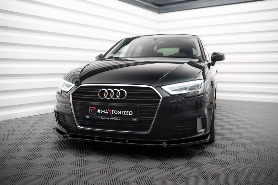 Frontlippe V.1 passend für Audi A3 Sportback 8V FL schwarz Hochglanz