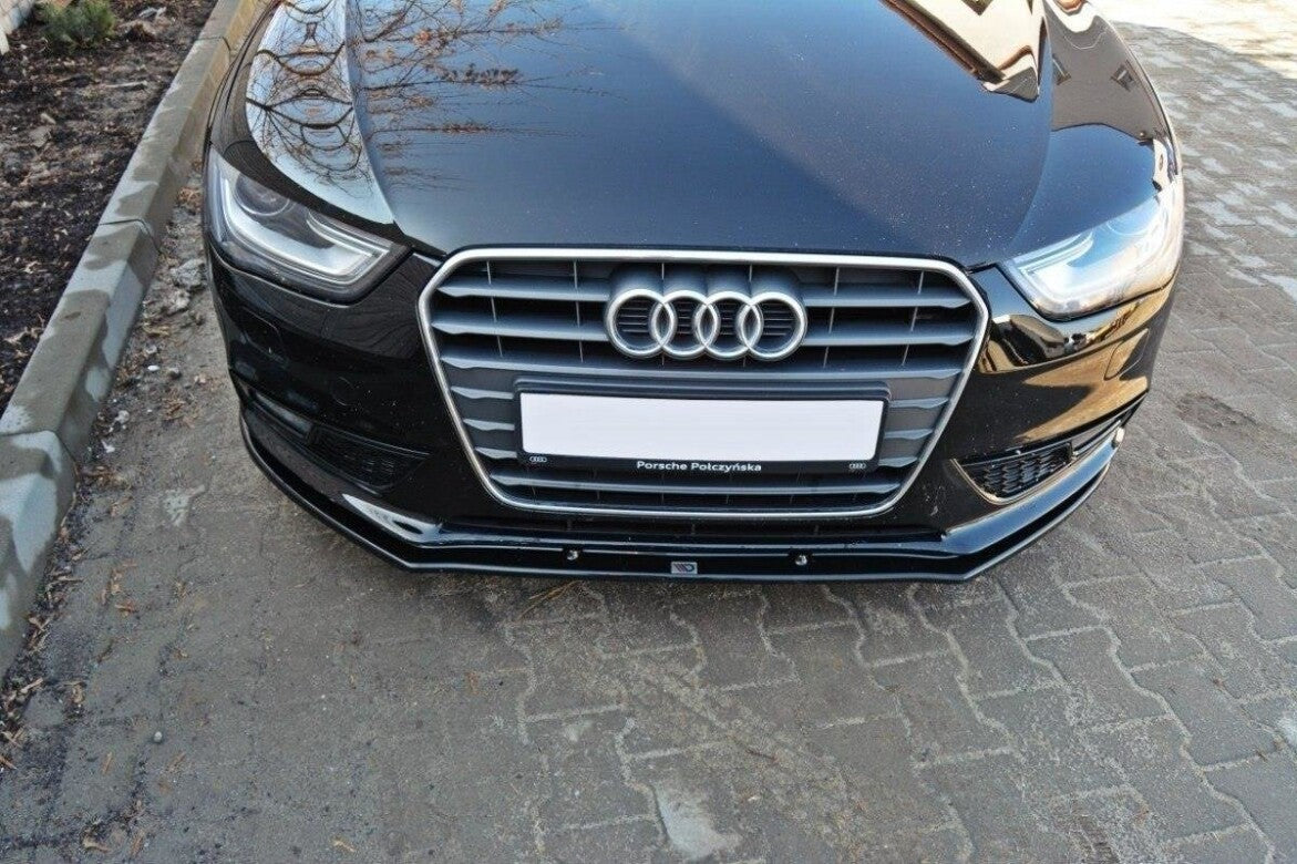 Frontlippe V.1 passend für Audi A4 B8 FL schwarz Hochglanz