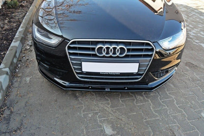 Frontlippe V.1 passend für Audi A4 B8 FL schwarz Hochglanz