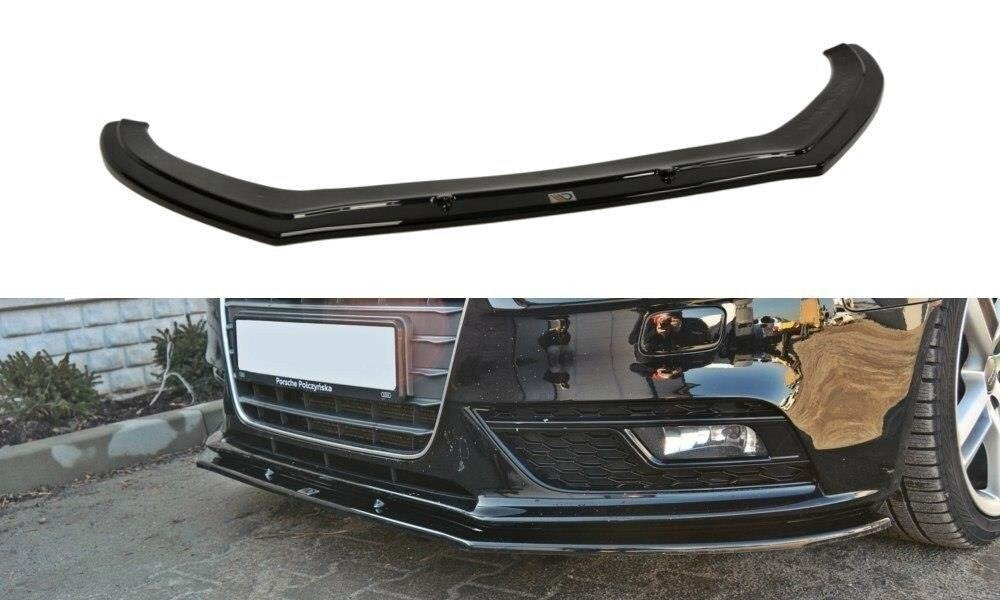 Frontlippe V.1 passend für Audi A4 B8 FL schwarz Hochglanz