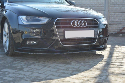 Frontlippe V.1 passend für Audi A4 B8 FL schwarz Hochglanz