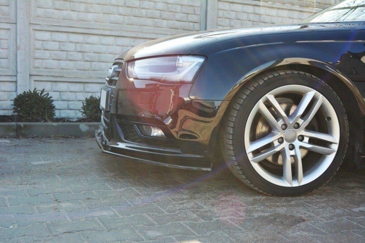 Frontlippe V.1 passend für Audi A4 B8 FL schwarz Hochglanz