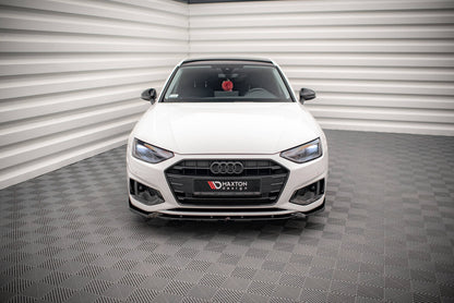 Frontlippe V.1 passend für Audi A4 B9 FL schwarz Hochglanz