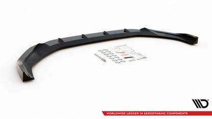 Frontlippe V.1 passend für Audi A4 B9 FL schwarz Hochglanz