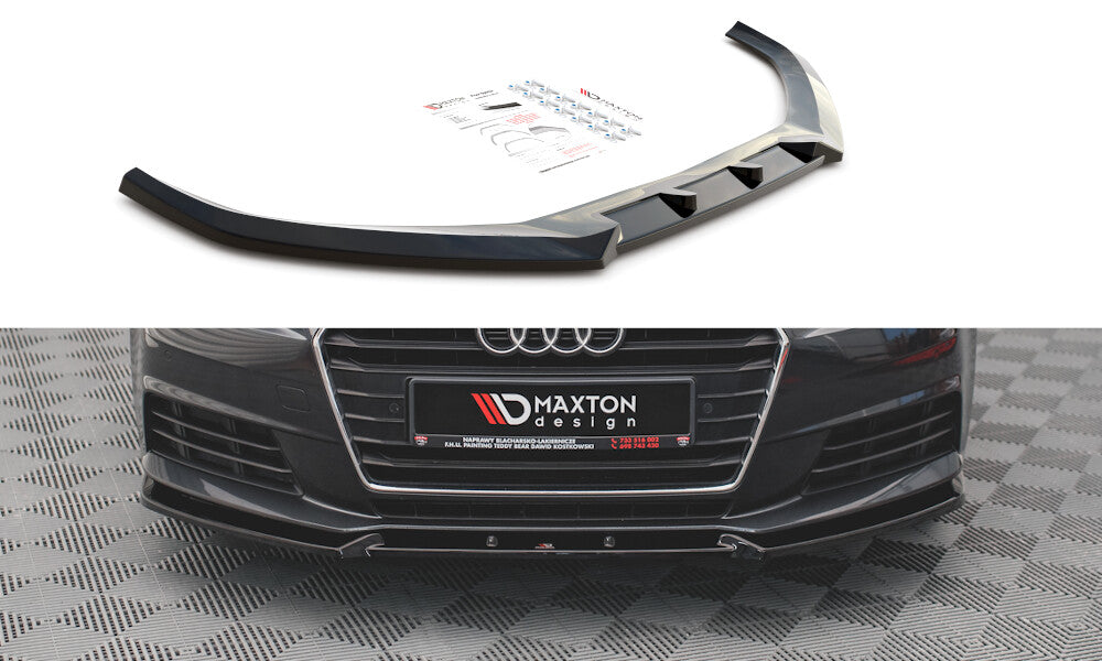 Frontlippe V.1 passend für Audi A4 B9 schwarz Hochglanz