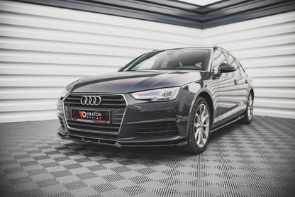 Frontlippe V.1 passend für Audi A4 B9 schwarz Hochglanz