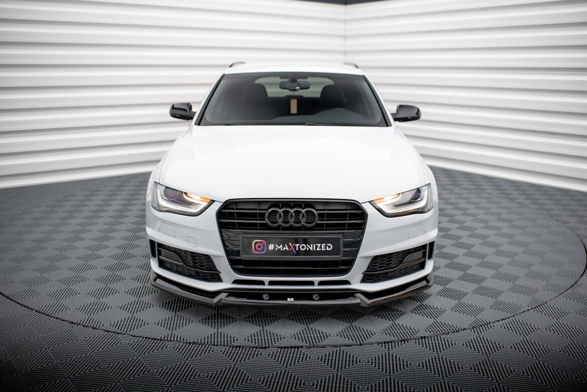 Frontlippe V.1 passend für Audi A4 Competition B8 FL schwarz Hochglanz