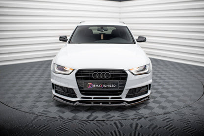 Frontlippe V.1 passend für Audi A4 Competition B8 FL schwarz Hochglanz