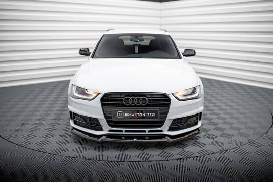 Frontlippe V.1 passend für Audi A4 Competition B8 FL schwarz Hochglanz