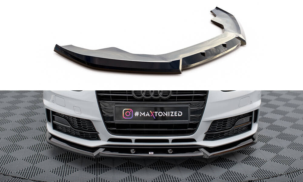 Frontlippe V.1 passend für Audi A4 Competition B8 FL schwarz Hochglanz