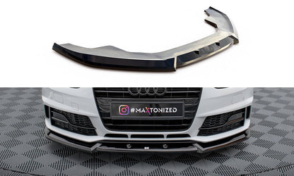 Frontlippe V.1 passend für Audi A4 Competition B8 FL schwarz Hochglanz