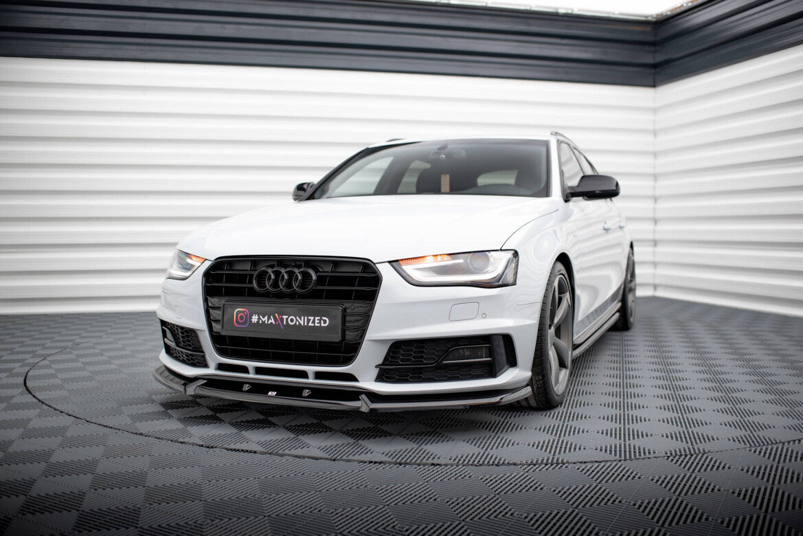 Frontlippe V.1 passend für Audi A4 Competition B8 FL schwarz Hochglanz