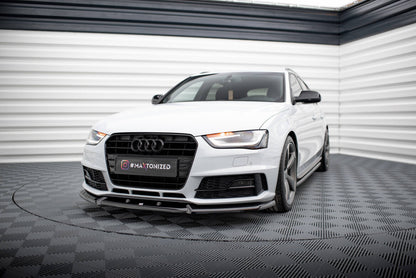 Frontlippe V.1 passend für Audi A4 Competition B8 FL schwarz Hochglanz