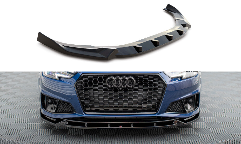 Frontlippe V.1 passend für Audi A4 Competition B9 schwarz Hochglanz