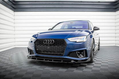 Frontlippe V.1 passend für Audi A4 Competition B9 schwarz Hochglanz