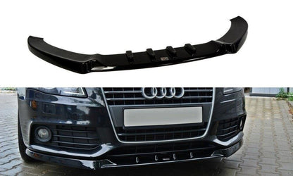 Frontlippe V.1 passend für Audi A4 Limousine / Avant B8 schwarz Hochglanz