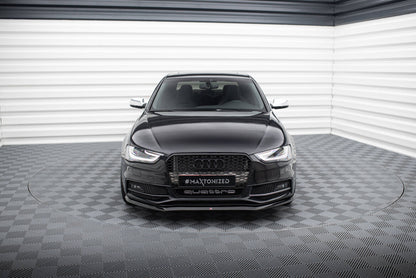 Frontlippe V.1 passend für Audi A4 S-Line / S4 B8 FL schwarz Hochglanz