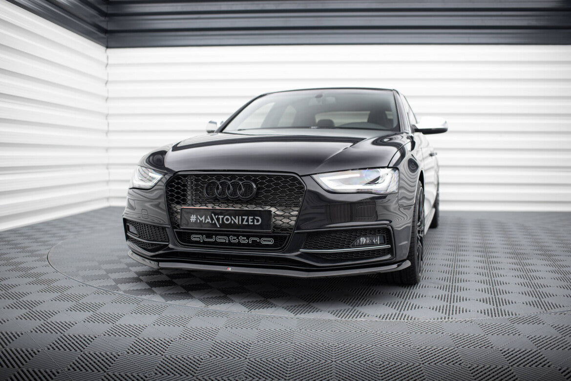 Frontlippe V.1 passend für Audi A4 S-Line / S4 B8 FL schwarz Hochglanz