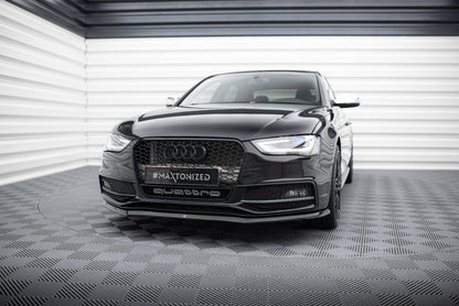Frontlippe V.1 passend für Audi A4 S-Line / S4 B8 FL schwarz Hochglanz